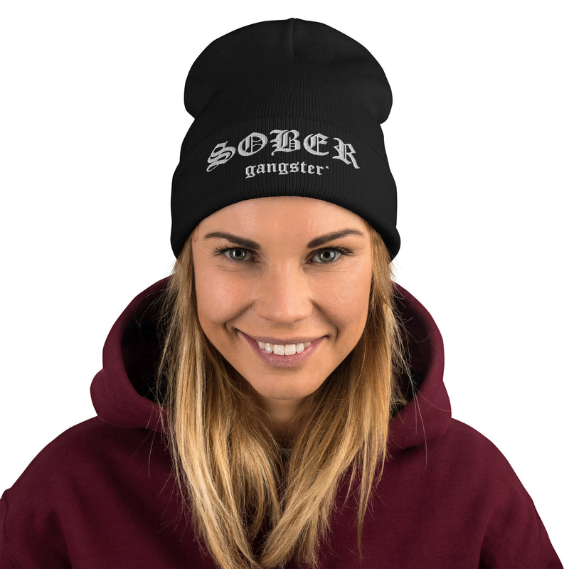 Sober Gangster Embroidered Beanie